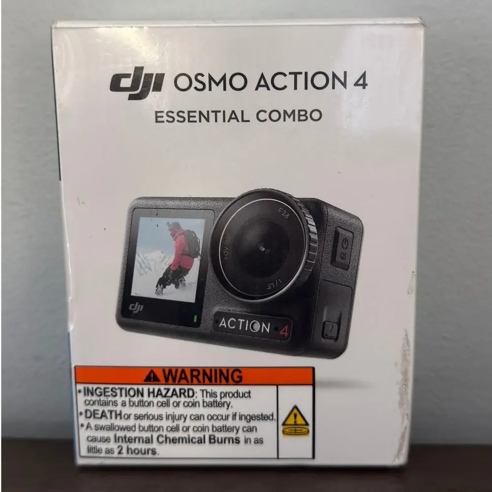 DJI Osmo Action 4 Essential Combo – 4K/120fps – New Sealed – Dual Touchscreens